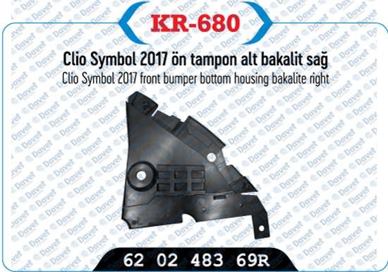 KAYA KR-680 On Tampon Alt Bakalit Sag Clio Symbol 2017  ####
